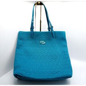 Michael Kors Vintage Teal Tote Large Monogram Neoprene, 37-11